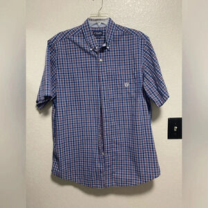 Chaps Vintage Plaid Men's Button Down Shirt Size XLT